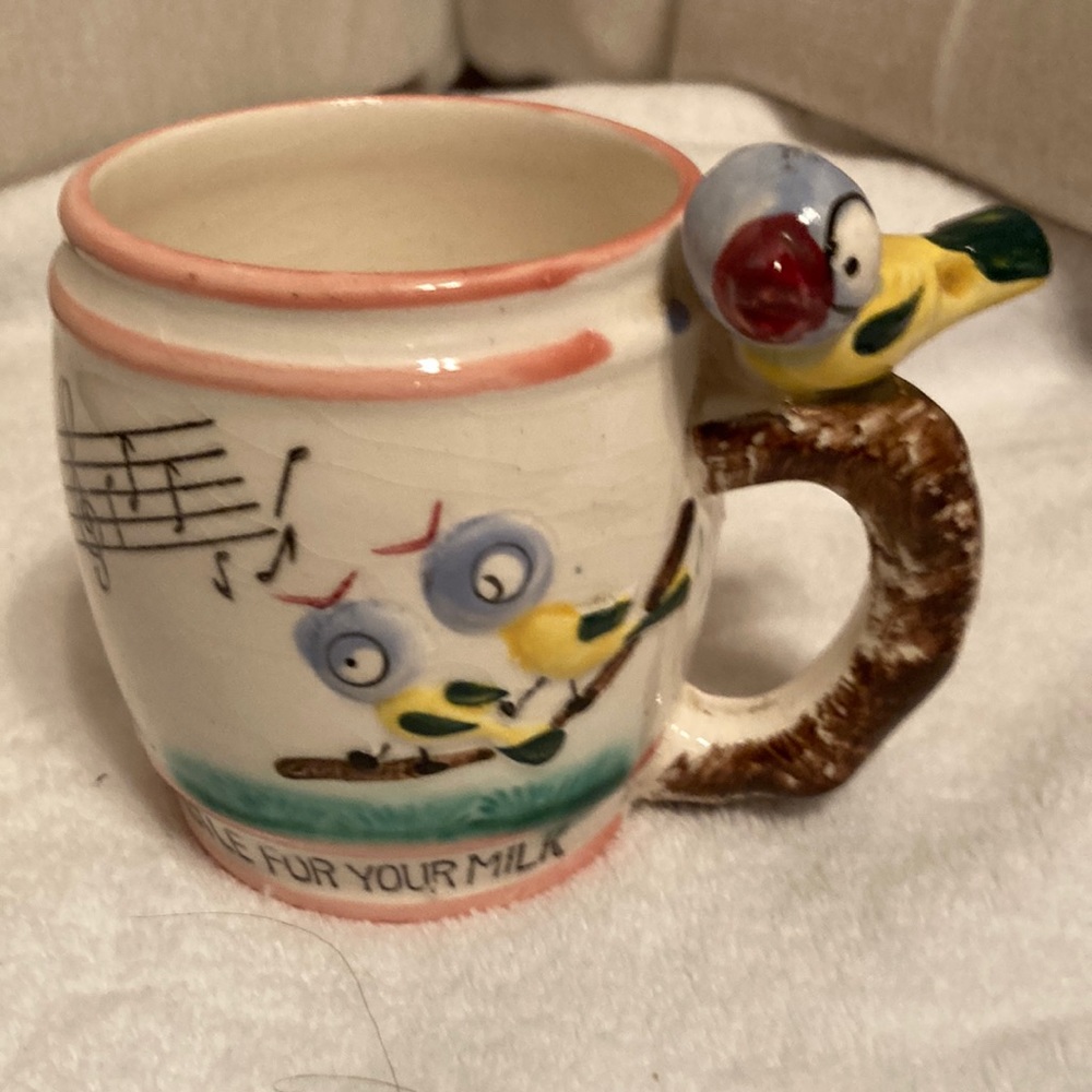 Vintage cup 50s Whistle for your milk